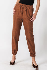 TOO COOL TO CARE KNIT JOGGER - CHOCOLATE