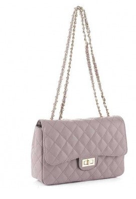 Pale Pink- CHIC QUILTED STITCHING DESIGN CROSSBODY BAG